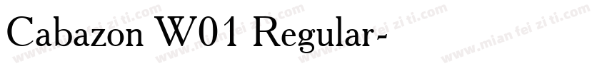 Cabazon W01 Regular字体转换